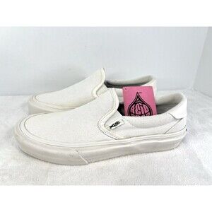 STRAYE Slip On Canvas Shoes White Skate Sneakers Mens 7.5 / Womens 9 Acid Drop